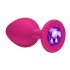 Малая розовая анальная пробка Emotions Cutie Small с фиолетовым кристаллом - 7,5 см. в Нальчике